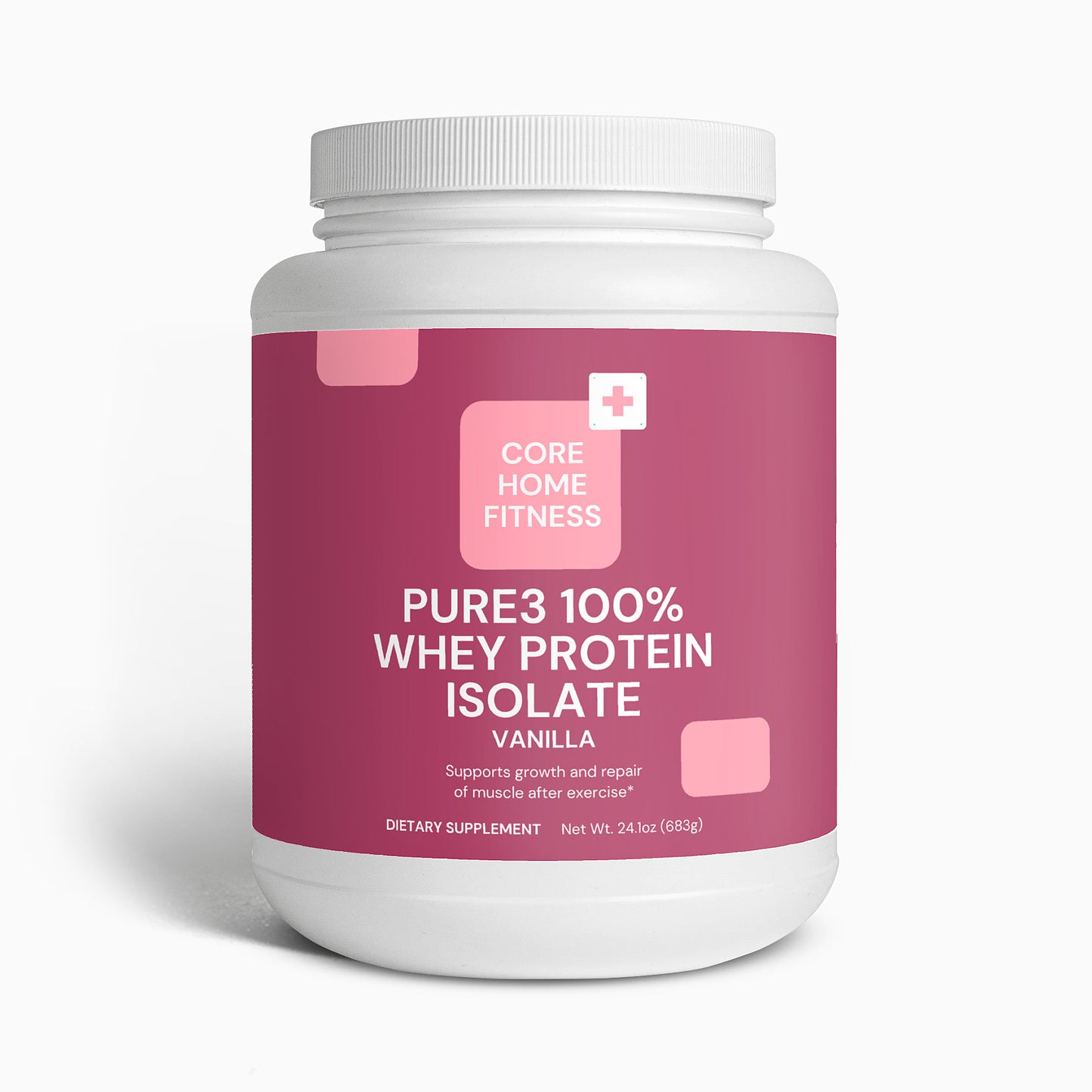 Pure3 100% Whey Protein Isolate – Vanilla | Grass-Fed, Low-Carb Recovery Shake