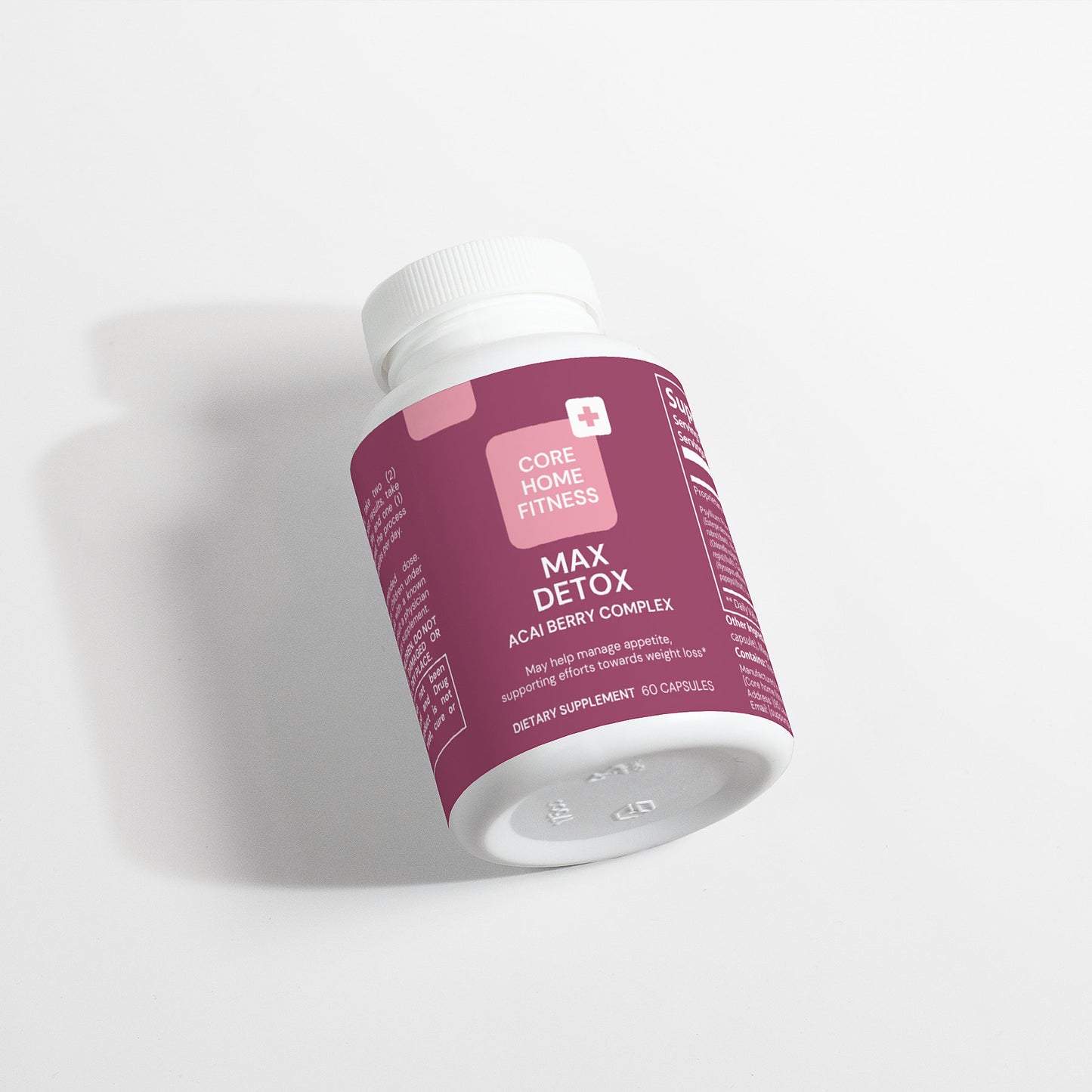 Max Detox – Acai Berry Cleanse & Colon Detox Supplement with Psyllium, Chlorella, Aloe & Ginger – Supports Digestion, Weight Loss & Gut Health – 60 Vegan Capsules
