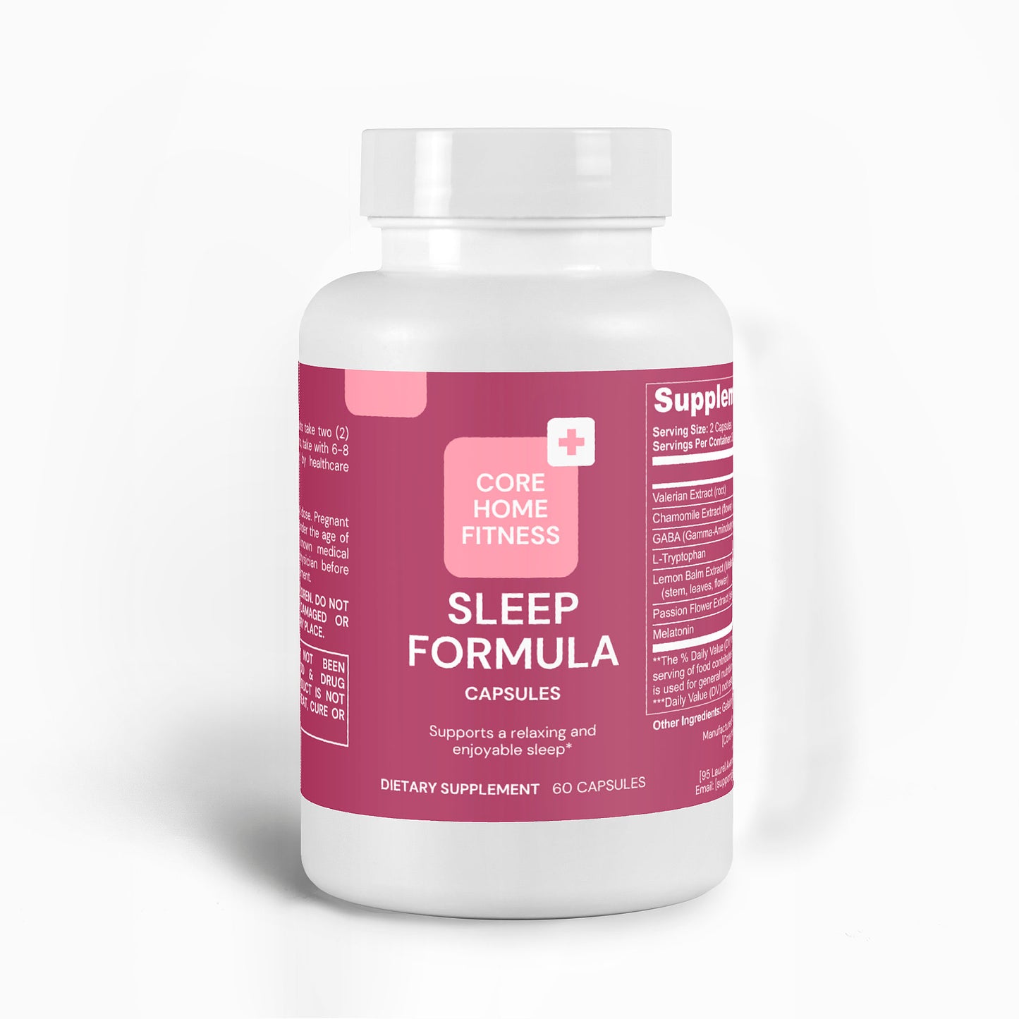 Sleep Formula – Natural Sleep Aid with Melatonin, Valerian, GABA & Chamomile – Fall Asleep Faster & Wake Up Refreshed – 60 Capsules