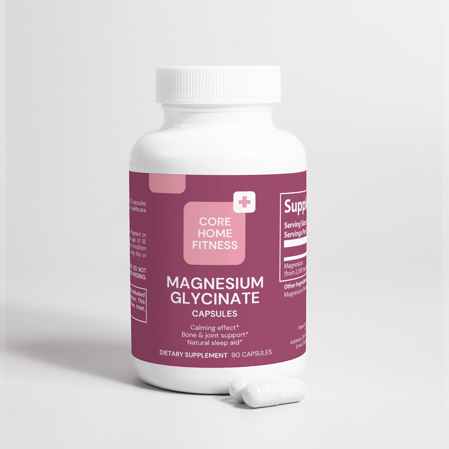 Magnesium Glycinate Supplement – High Absorption Chelated Magnesium for Sleep, Stress, Muscle & Heart Support – 90 Capsules