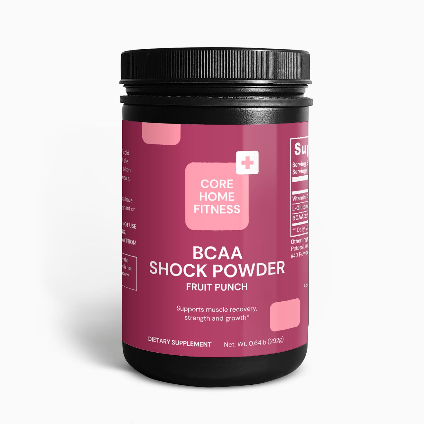 BCAA + Glutamine Powder – Fruit Punch Flavor | 5000mg Aminos for Muscle Recovery, Strength & Hydration