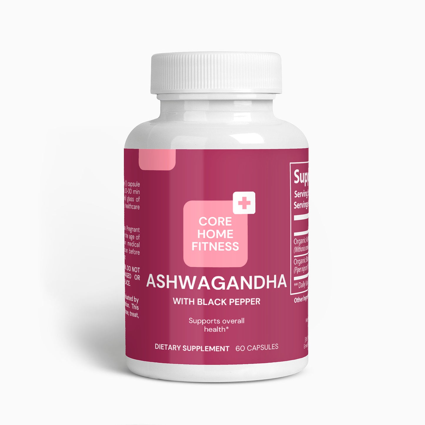 Organic Ashwagandha Capsules – Stress Relief, Mood Support & Energy Balance with Black Pepper – 60 Vegan Capsules