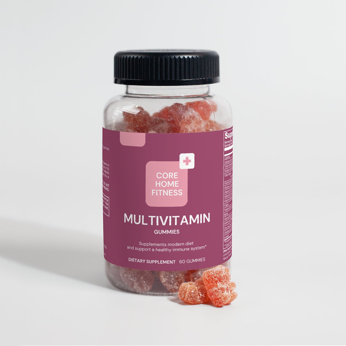 Adult Multivitamin Gummies – Daily Immune, Energy & Wellness Support – Strawberry Flavor – 60 Bear Gummies