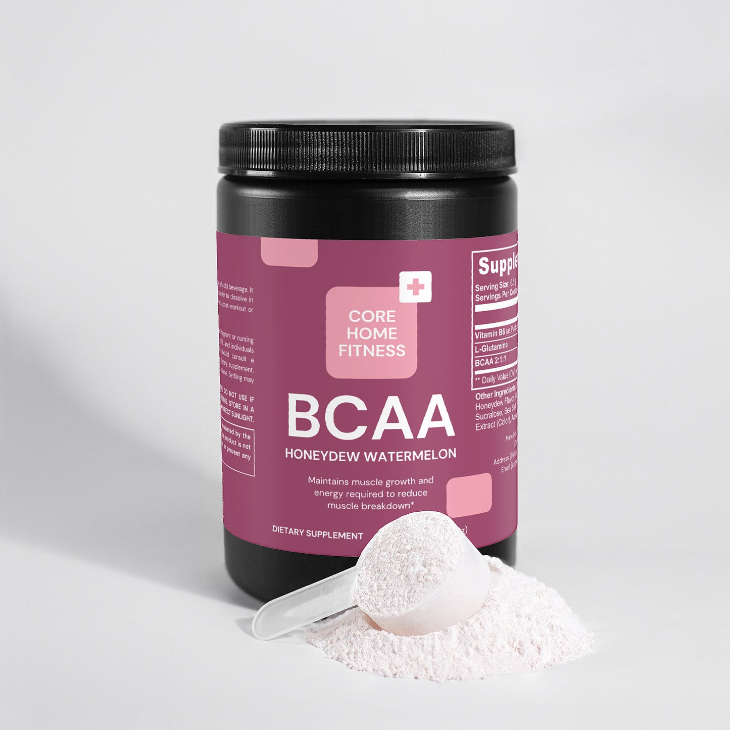 BCAA Powder with Glutamine – Honeydew Watermelon Flavor | 5000mg Aminos for Muscle Recovery, Endurance & Hydration