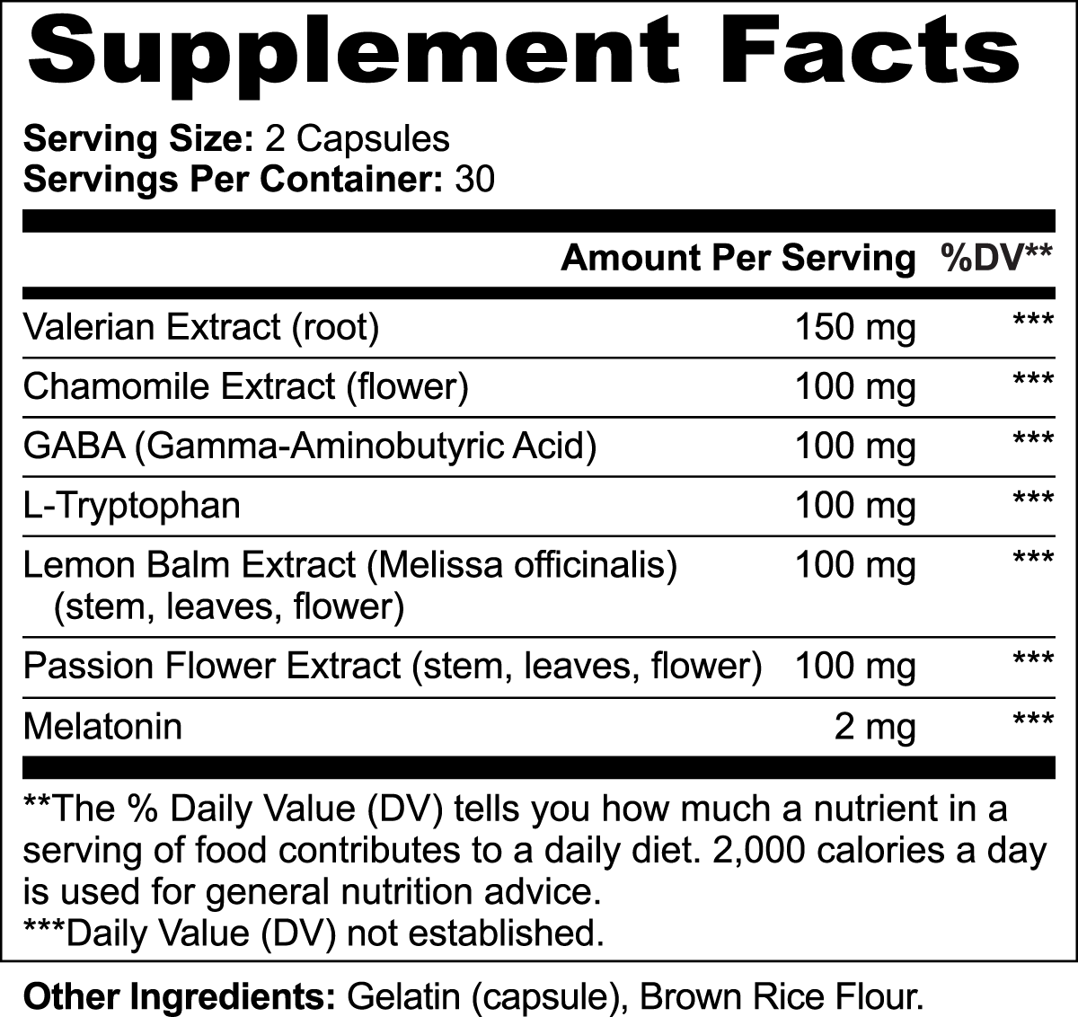 Sleep Formula – Natural Sleep Aid with Melatonin, Valerian, GABA & Chamomile – Fall Asleep Faster & Wake Up Refreshed – 60 Capsules