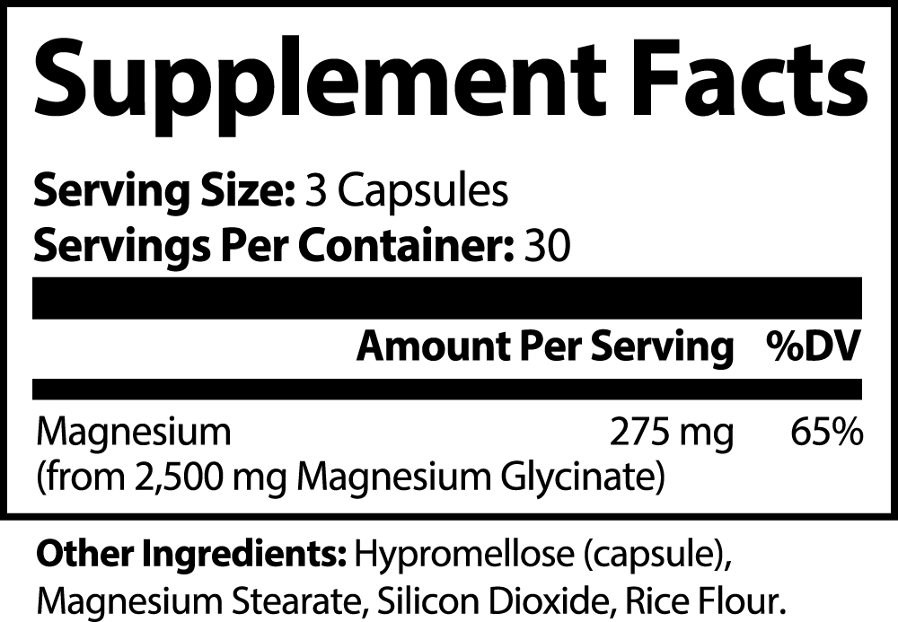 Magnesium Glycinate Supplement – High Absorption Chelated Magnesium for Sleep, Stress, Muscle & Heart Support – 90 Capsules