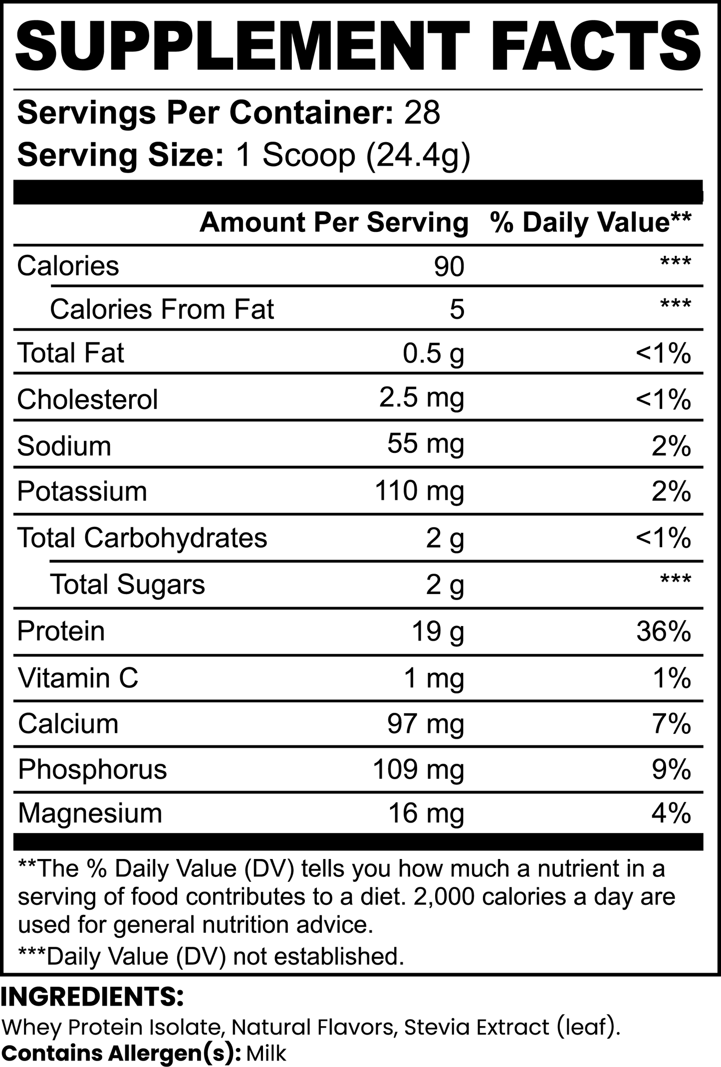 Pure3 100% Whey Protein Isolate – Vanilla | Grass-Fed, Low-Carb Recovery Shake