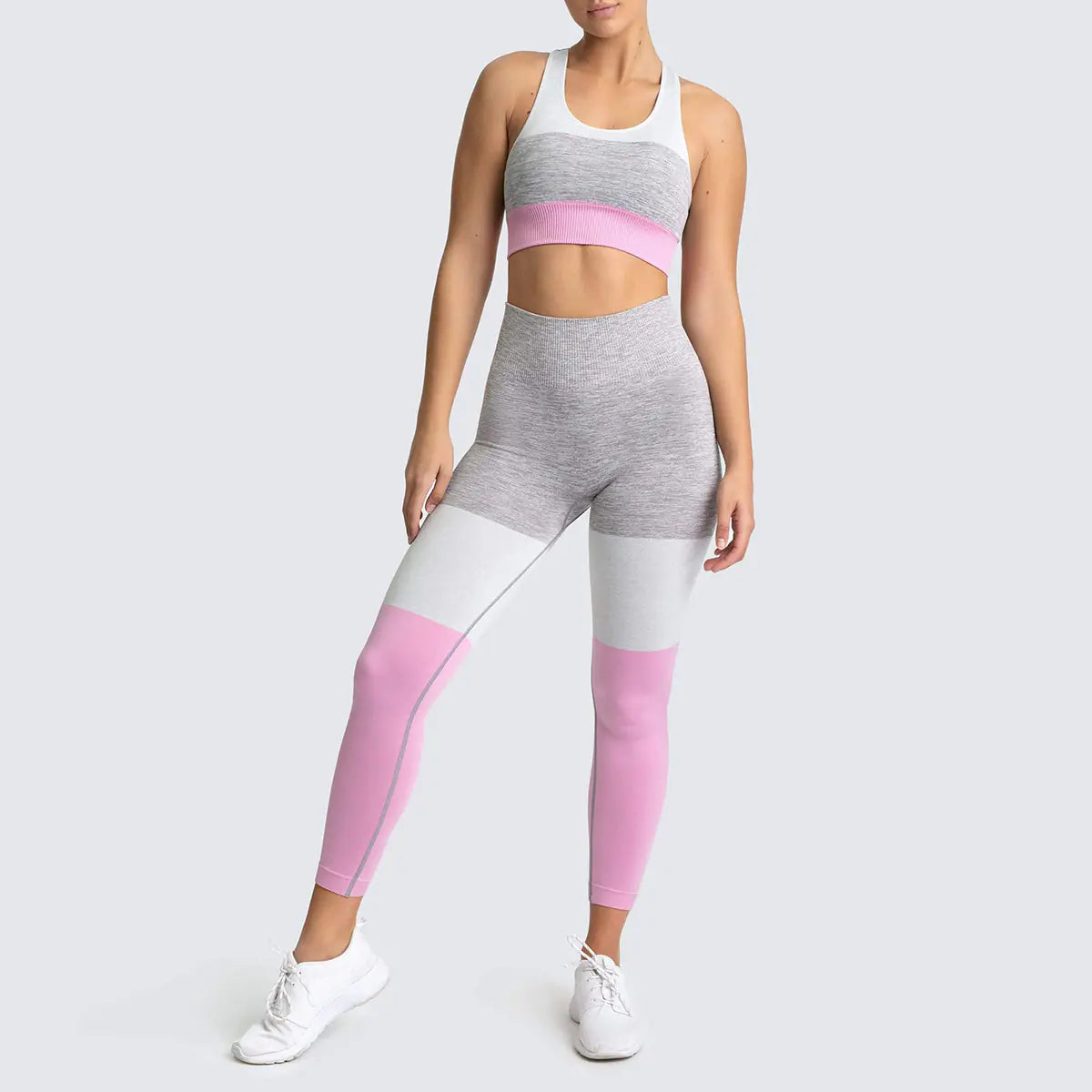 Yoga Leggings & Workout Top Set - 2 Piece Gym Outfit for Women