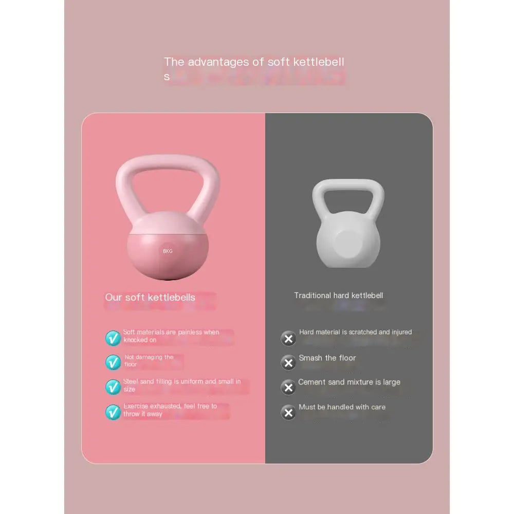 Soft Kettlebell & Dumbbell Set – PVC Vinyl Weights for Home Gym Workouts (4kg–12kg)