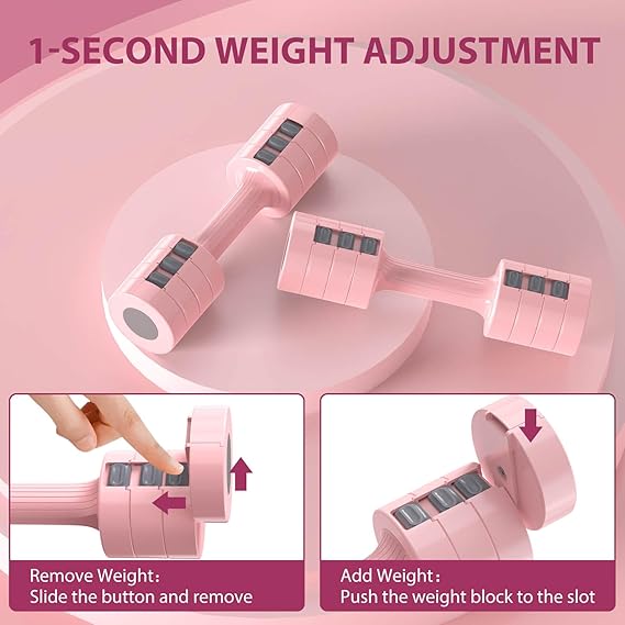 Lightweight adjustable dumbbell set for beginner and advanced workouts