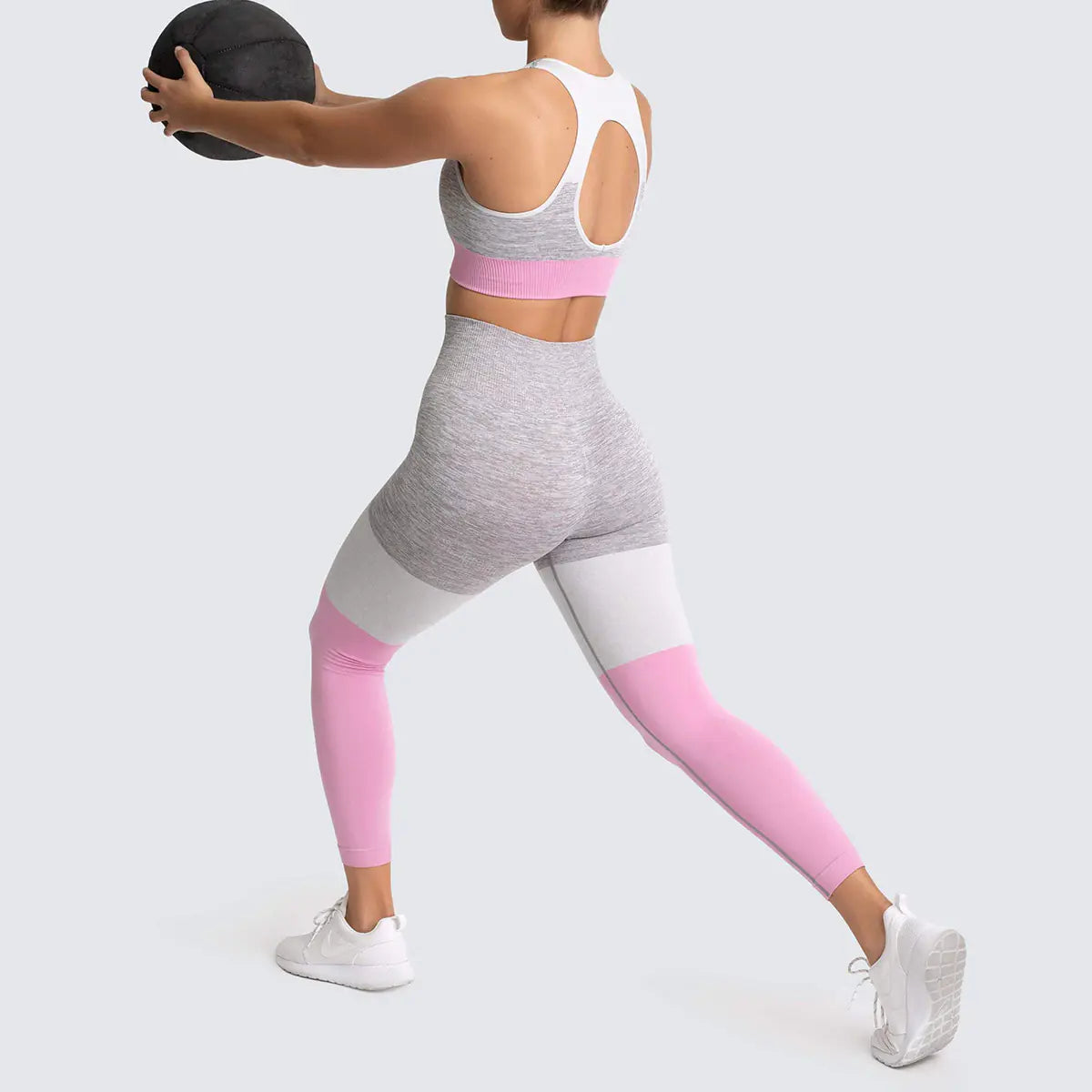 Yoga Leggings & Workout Top Set - 2 Piece Gym Outfit for Women