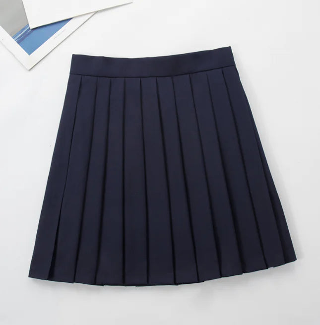 Women’s pleated sports skirt in navy blue color
