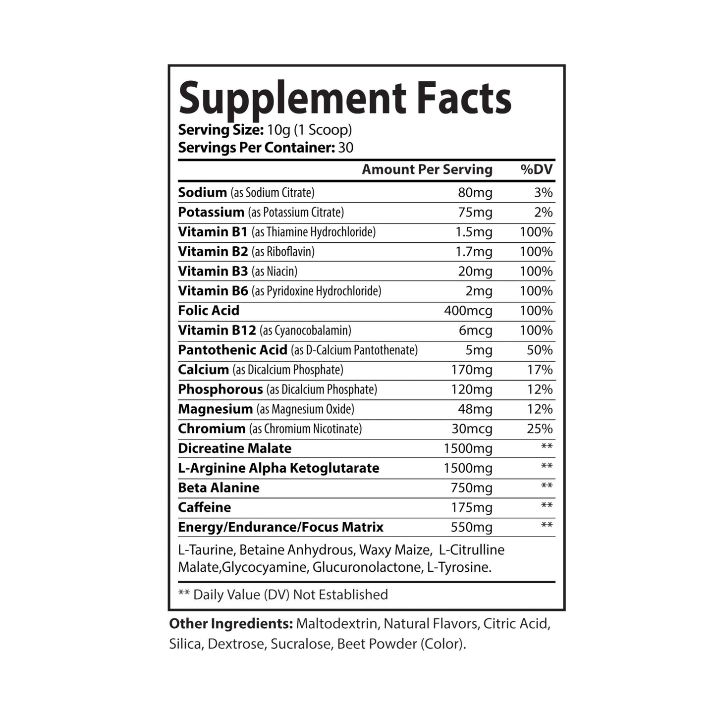 Watermelon Pre-Workout Powder – Energy, Focus & Performance Boost | 300g Supplement with B Vitamins, Creatine, Caffeine & Amino Acids