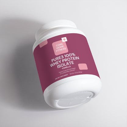 Pure3 100% Whey Protein Isolate – Vanilla | Grass-Fed, Low-Carb Recovery Shake