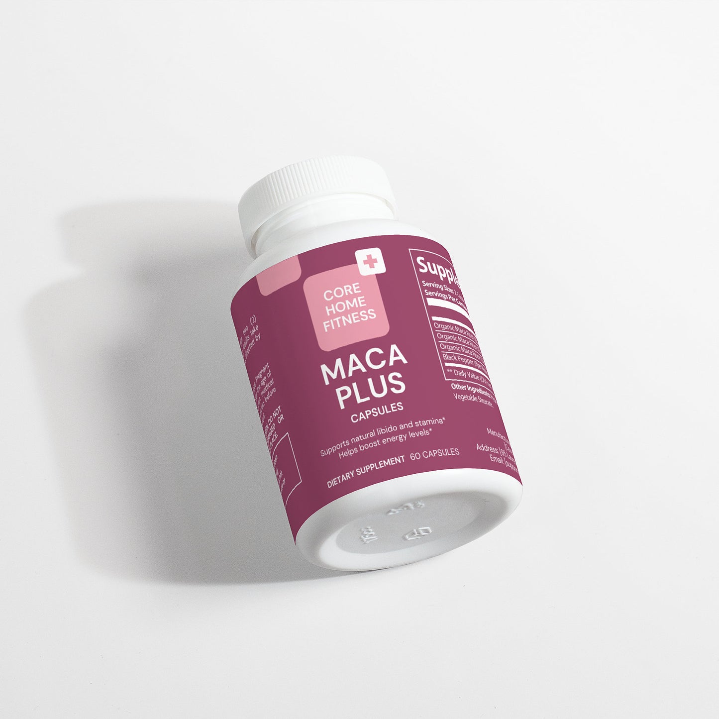 Maca Plus – High Potency Organic Maca Root Supplement (Red, Black & Yellow) for Hormonal Balance, Energy & Libido – 1500mg – 60 Vegan Capsules