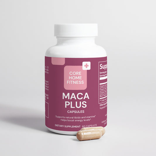 Maca Plus – High Potency Organic Maca Root Supplement (Red, Black & Yellow) for Hormonal Balance, Energy & Libido – 1500mg – 60 Vegan Capsules