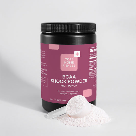 BCAA + Glutamine Powder – Fruit Punch Flavor | 5000mg Aminos for Muscle Recovery, Strength & Hydration