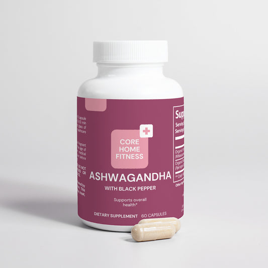 Organic Ashwagandha Capsules – Stress Relief, Mood Support & Energy Balance with Black Pepper – 60 Vegan Capsules