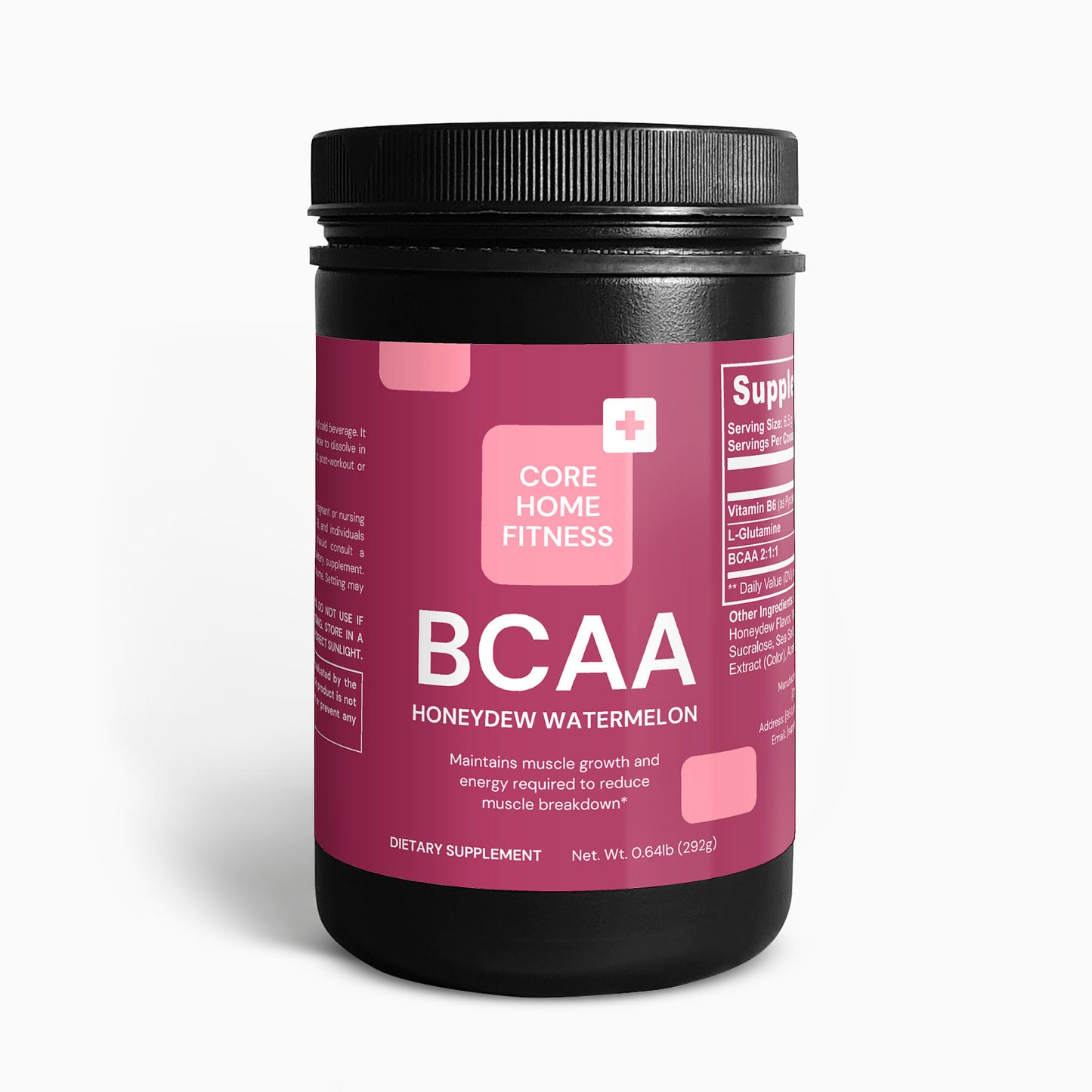 BCAA Powder with Glutamine – Honeydew Watermelon Flavor | 5000mg Aminos for Muscle Recovery, Endurance & Hydration