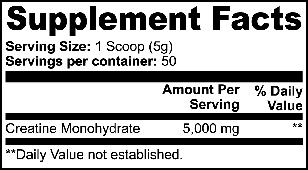 Creatine Monohydrate Powder – Pure, Micronized, Unflavored Creatine for Muscle Growth, Strength & Workout Performance – 250g