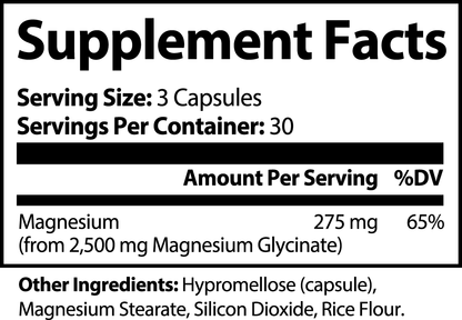 Magnesium Glycinate Supplement – High Absorption Chelated Magnesium for Sleep, Stress, Muscle & Heart Support – 90 Capsules