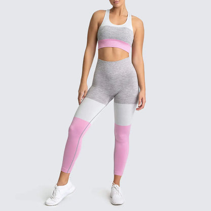 Yoga Leggings & Workout Top Set - 2 Piece Gym Outfit for Women