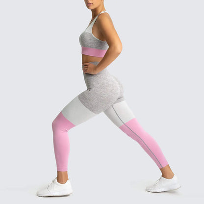 Yoga Leggings & Workout Top Set - 2 Piece Gym Outfit for Women