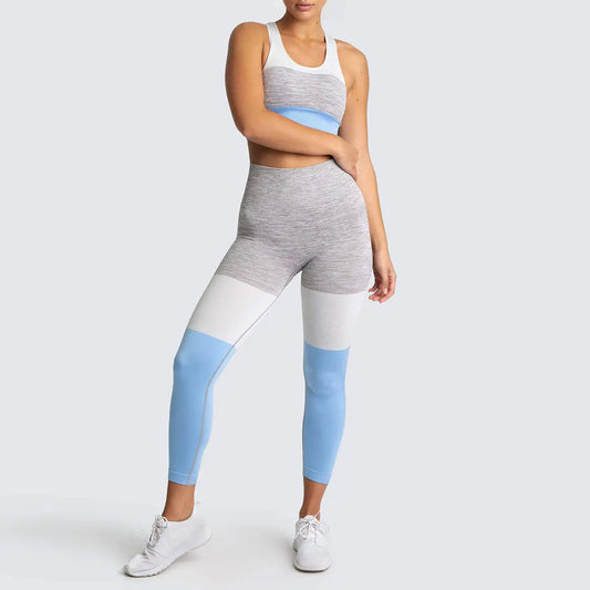 Yoga Leggings & Workout Top Set - 2 Piece Gym Outfit for Women