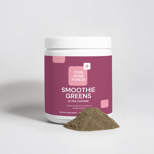 Organic superfood greens powder with adaptogens, fruits, and vegetables for detox and energy